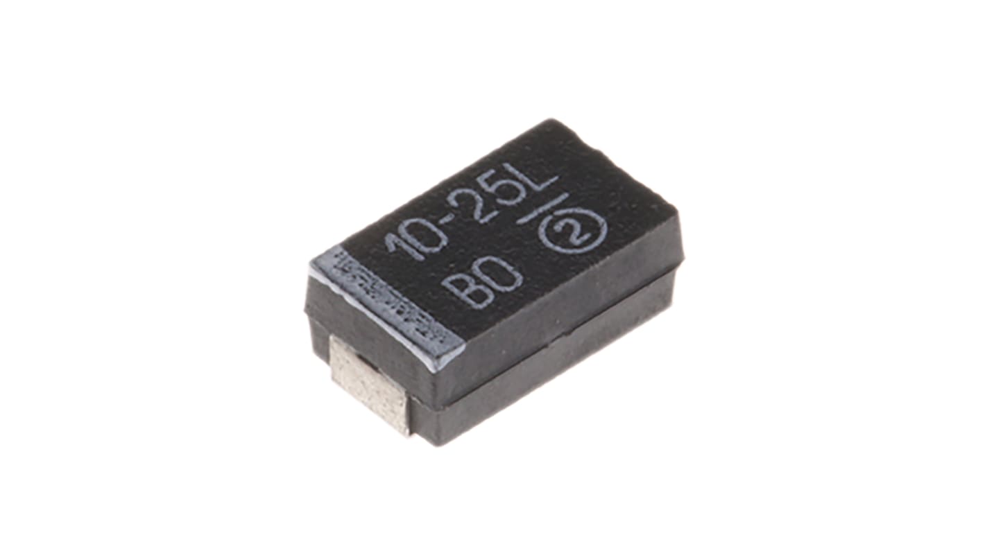 Vishay 10μF MnO2 Tantalum Capacitor 25V dc, 293D Series