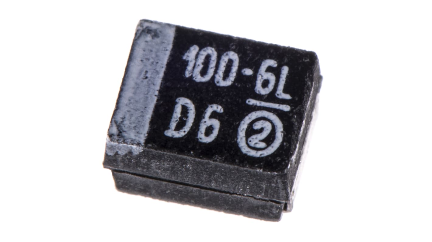 Vishay 293D  Kondensator, MnO2, 100μF, 6.3V dc SMD, ±10%, Gehäuse 3528-21, +125°C