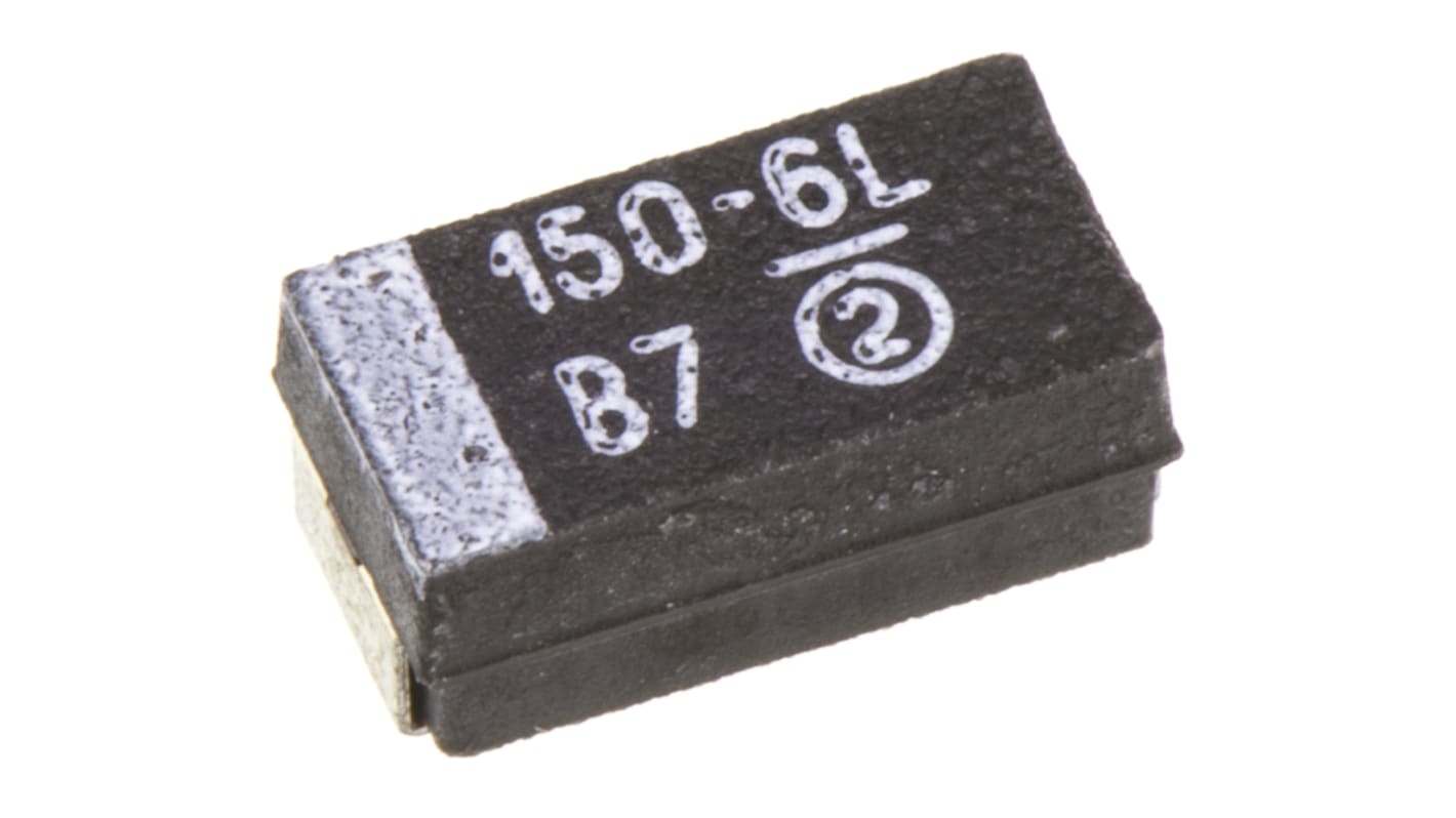 Vishay 150μF MnO2 Tantalum Capacitor 6.3V dc, 293D Series