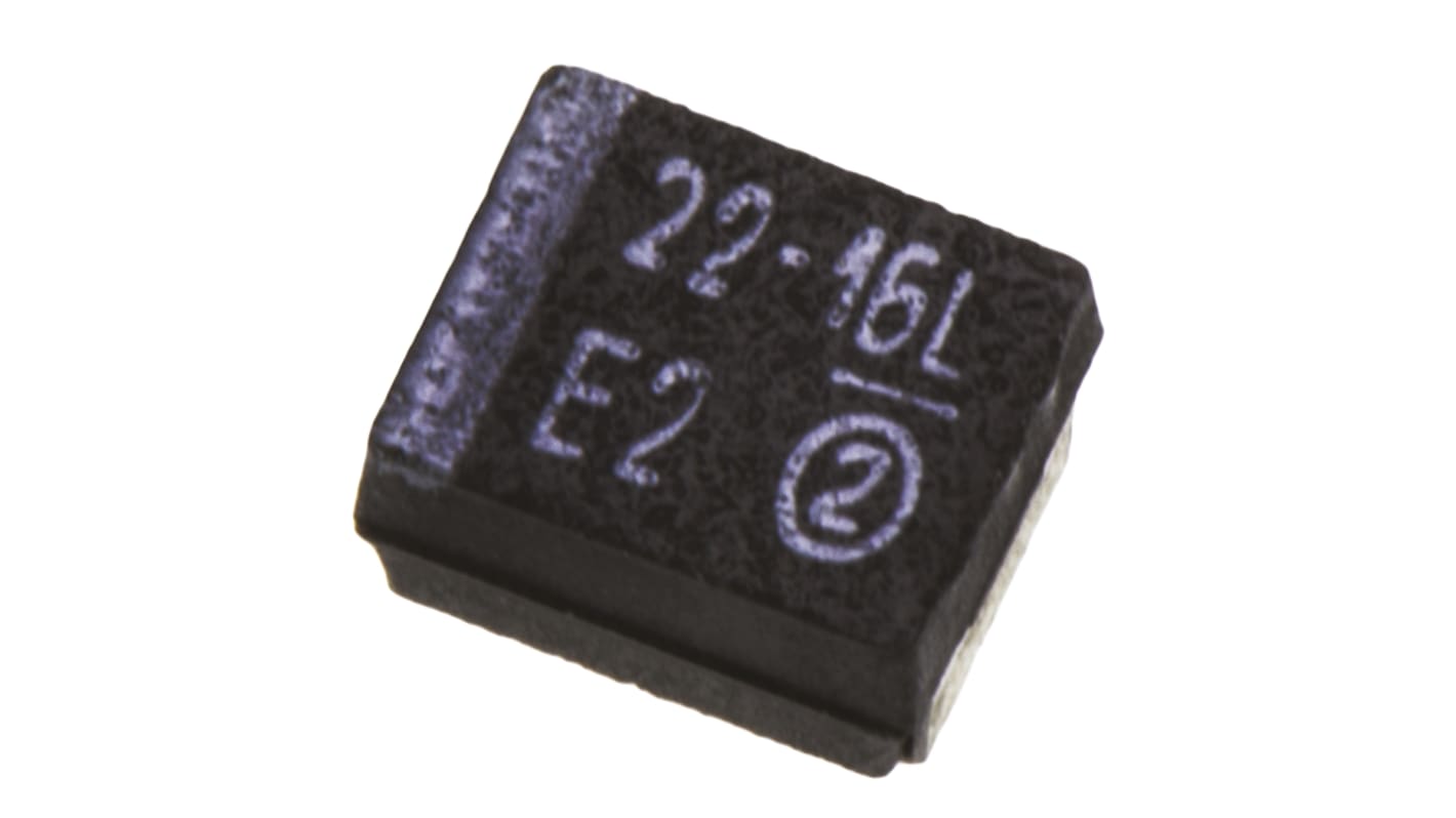 Tantalový kondenzátor, řada: 293D ±10% 22μF 16V dc, SMD, 3528-21 ESR 1.9Ω MnO2 Vishay