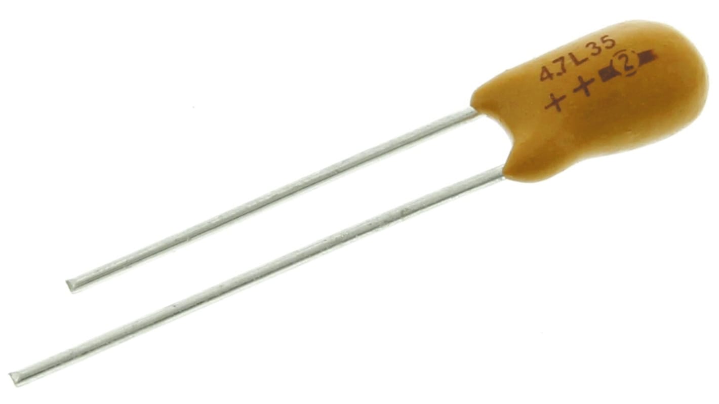 Vishay 4.7μF MnO2 Tantalum Capacitor 35V dc, 489D Series