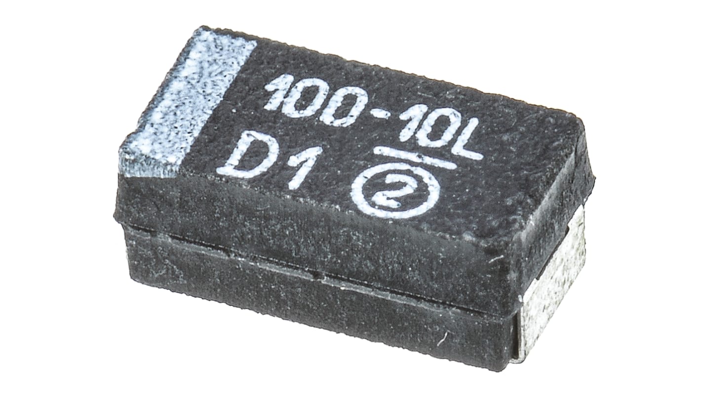 Vishay 593D  Kondensator, MnO2, 100μF, 10V dc SMD, ±10%, Gehäuse 6032-28, +125°C