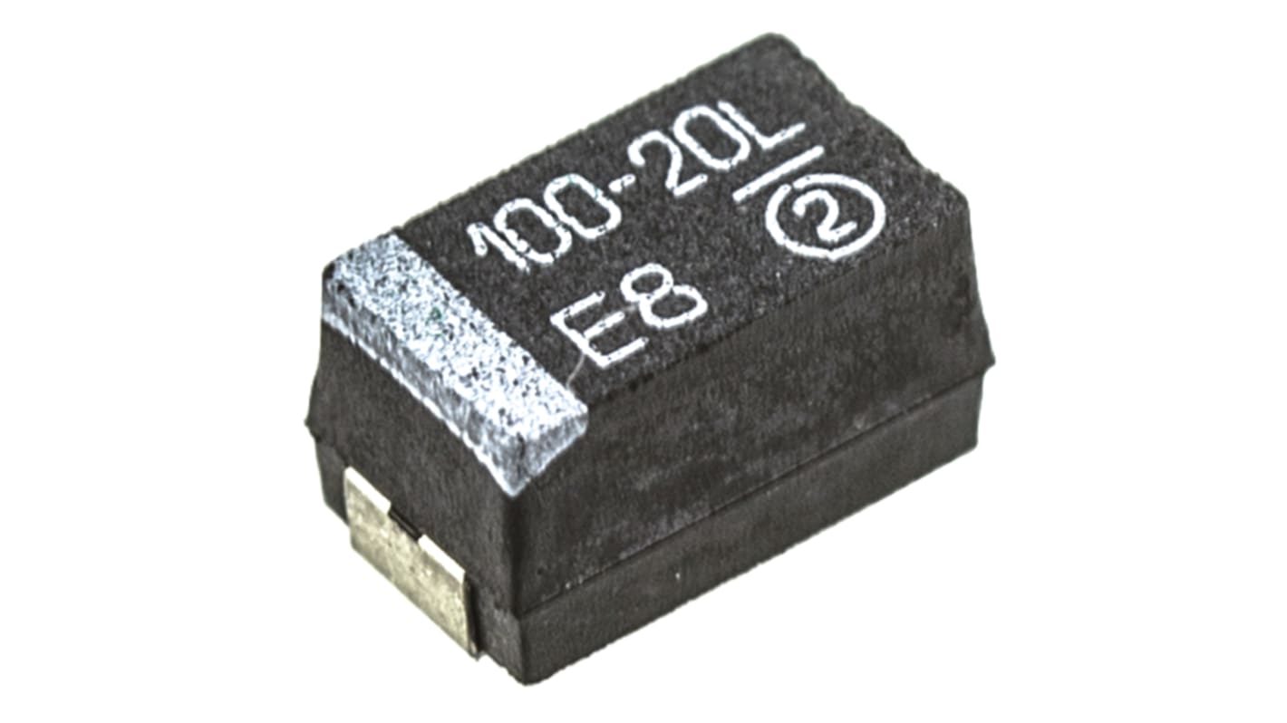 Vishay タンタルコンデンサ,100μF,20V dc,7343-43,593D107X9020E2TE3