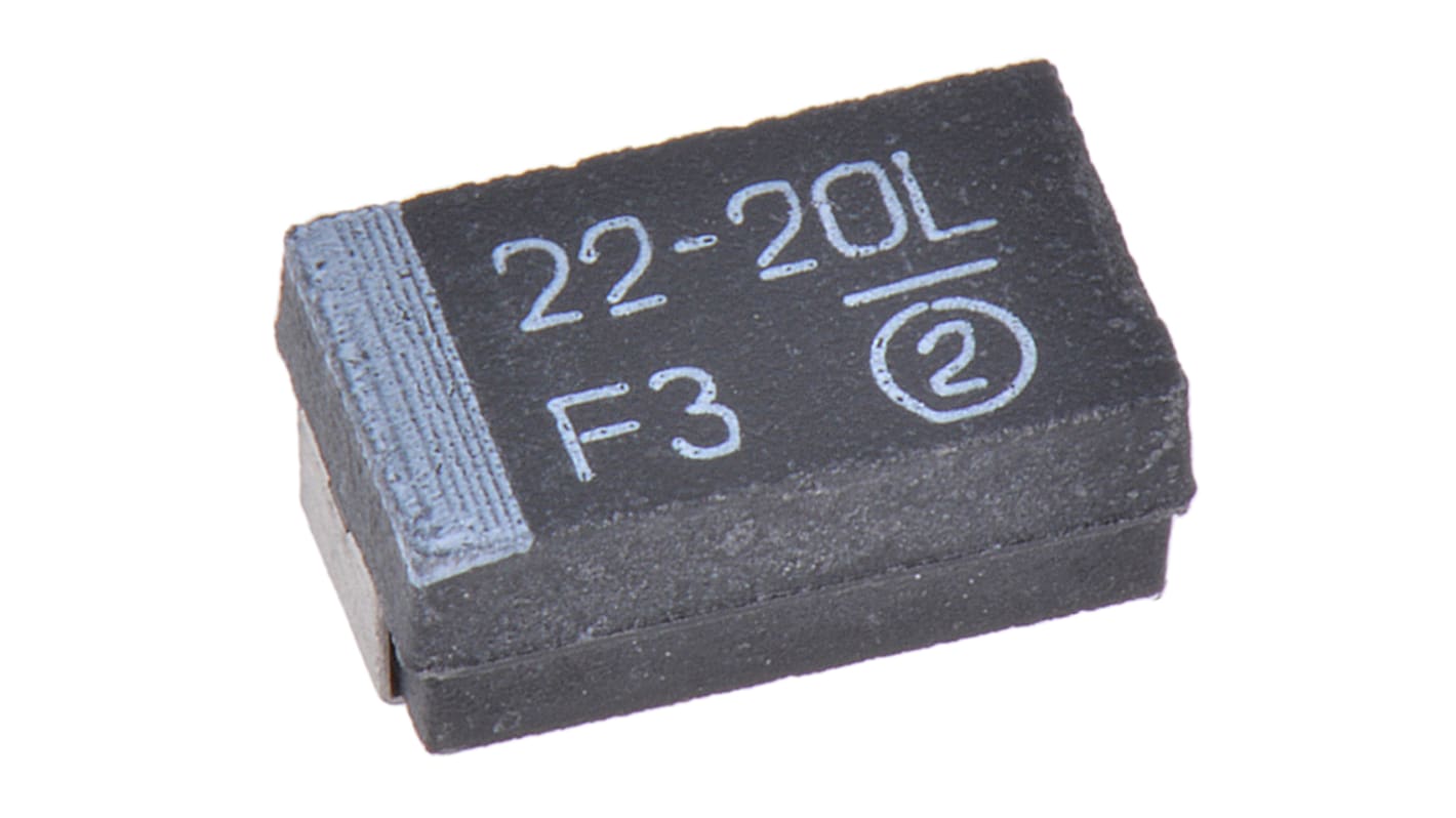 Vishay タンタルコンデンサ,22μF,20V dc,7343-31,593D226X9020D2TE3