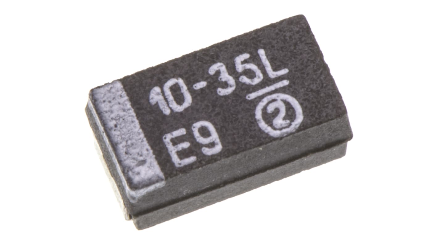 Vishay タンタルコンデンサ,10μF,35V dc,6032-28,TR3C106K035C0450