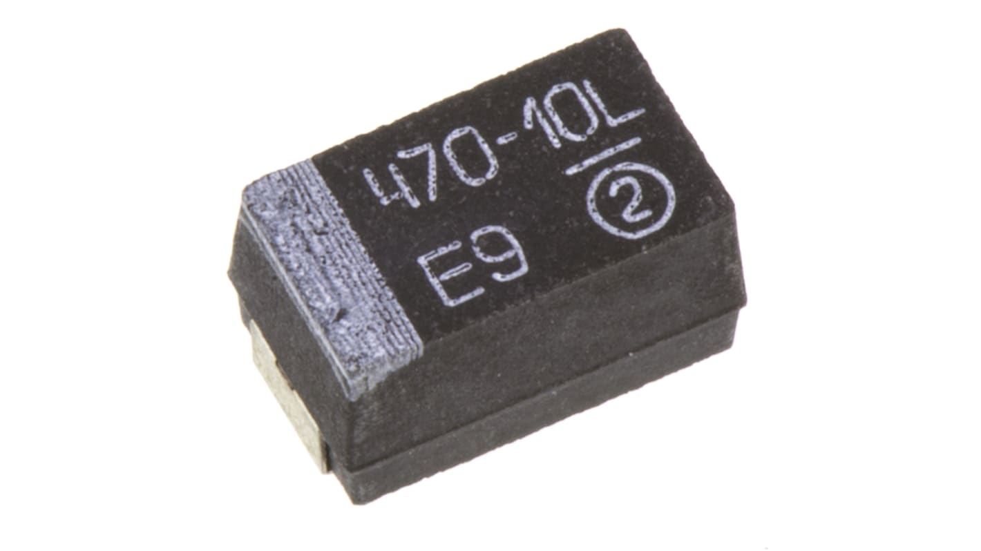 Vishay TR3  Kondensator, MnO2, 470μF, 10V dc SMD, ±10%, Gehäuse 7343-43, +125°C