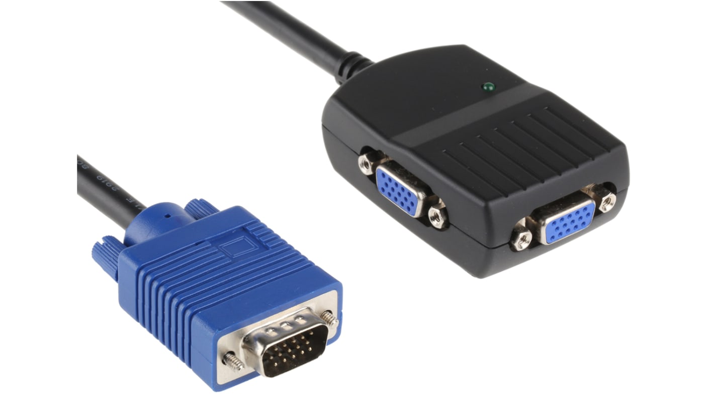 NLVGA 2A NewLink 1 Input 2 Output VGA Splitter 2048 x 1536 RS