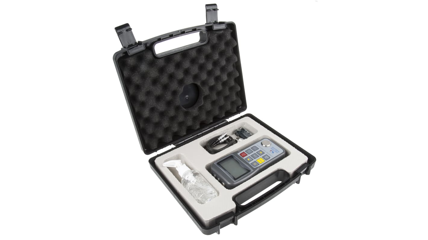 Épaisseur-mètre à Ultrasons Portable - Gamme 0.3 à 300 Mm - Précision 0.01 Mm - Avec RS-232 Et Mallette | Mesureur épaisseur Matériaux