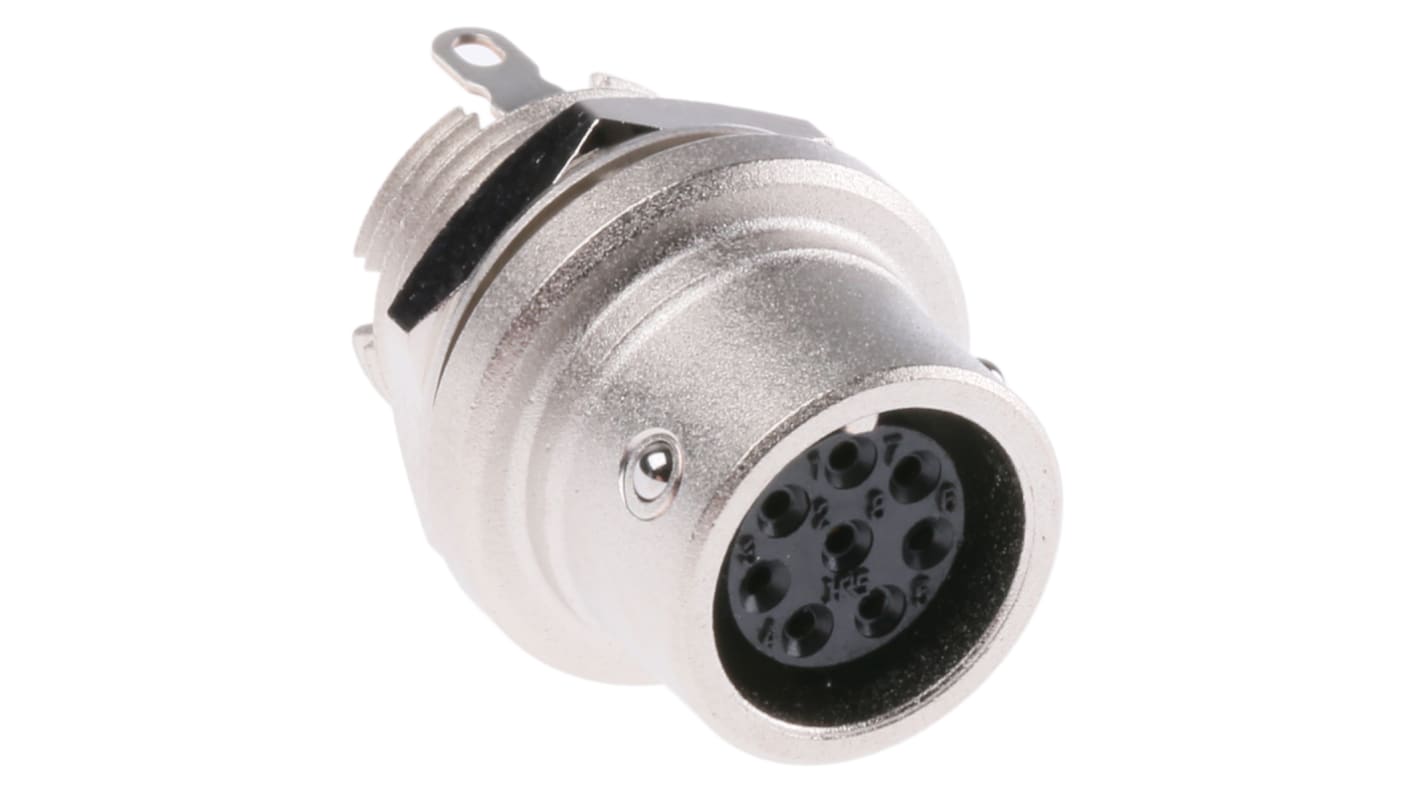 Hirose Circular Connector, 8 Contacts, Panel Mount, Miniature Connector, Socket, Female, MXR Series