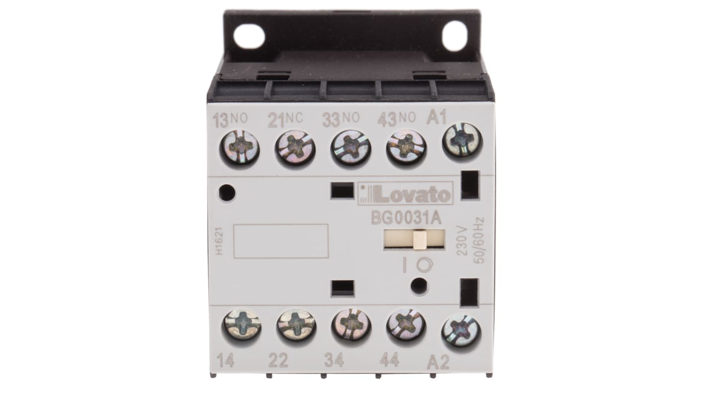 11BG0031A230 | Lovato Orange BG Contactor Relay, 230 V ac Coil, 4-Pole ...