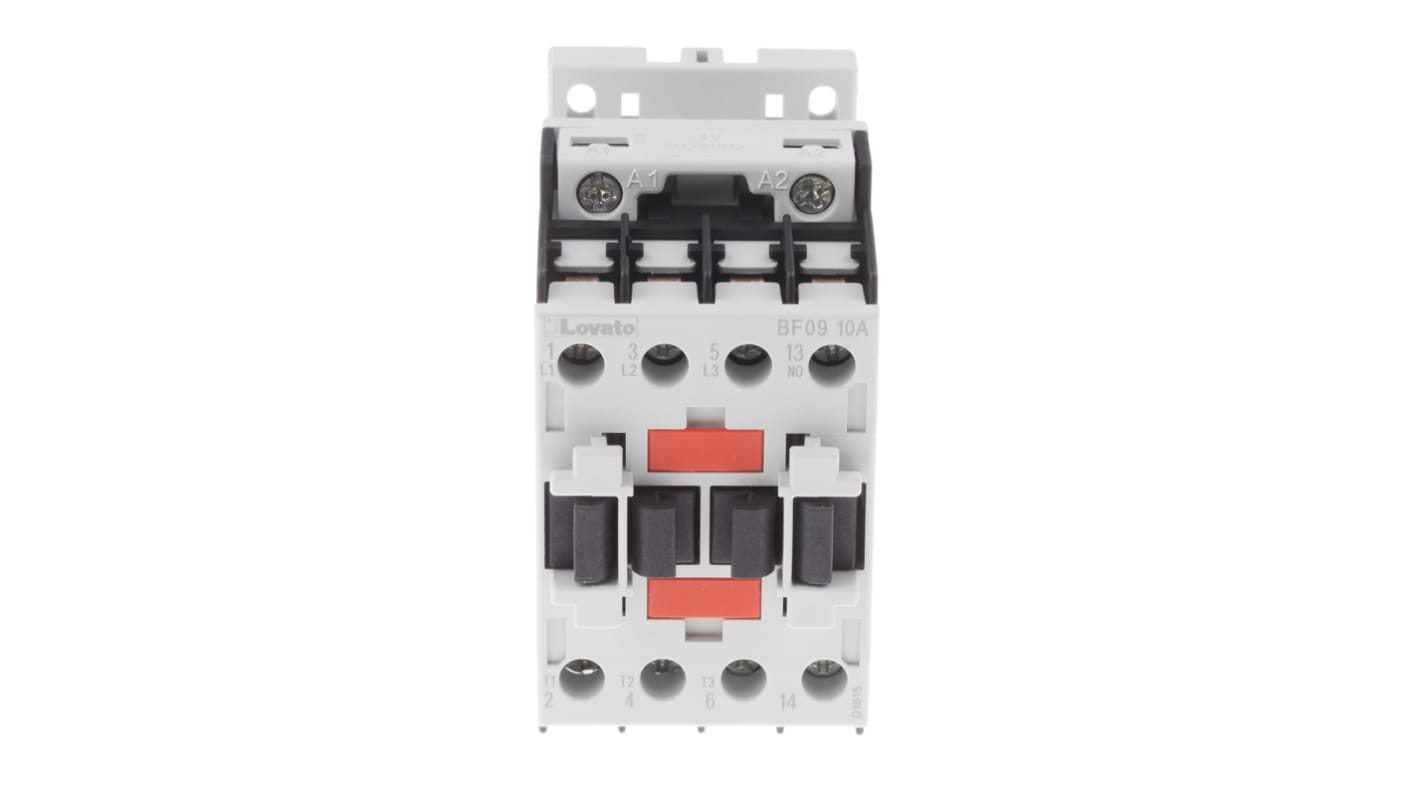 Contactor Lovato Orange BF de 3 polos, 3 NA, 9 A, bobina 24 V ac, 4 kW