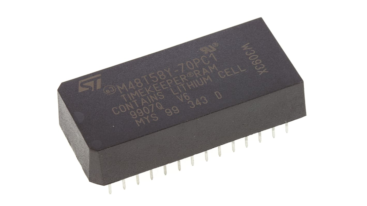 Horloge en temps réel (RTC) STMicroelectronics Parallèle, PCDIP, 5,5 V, 8192B RAM, 28 broches