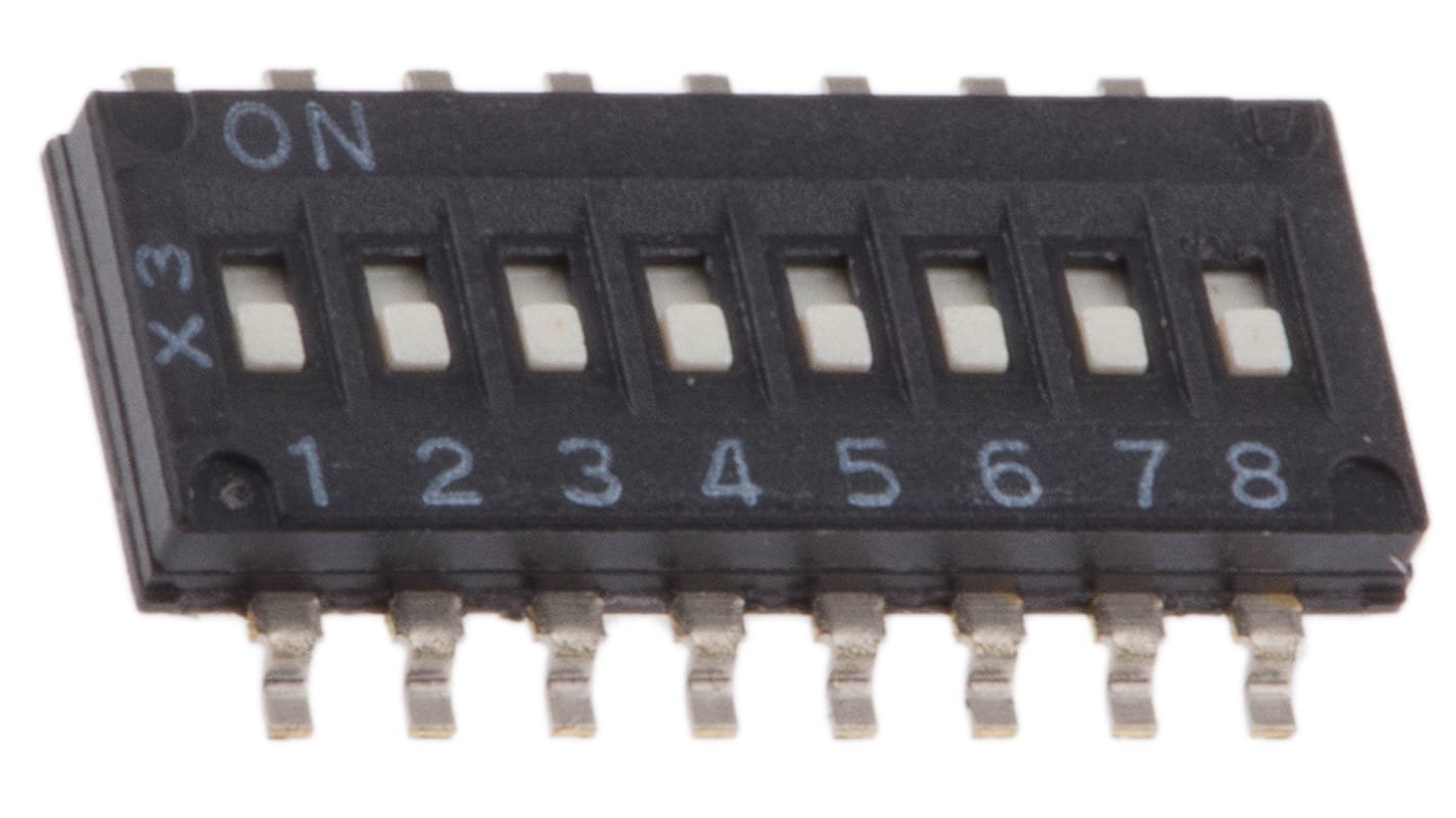 Omron 8 Way Surface Mount DIP Switch 8P