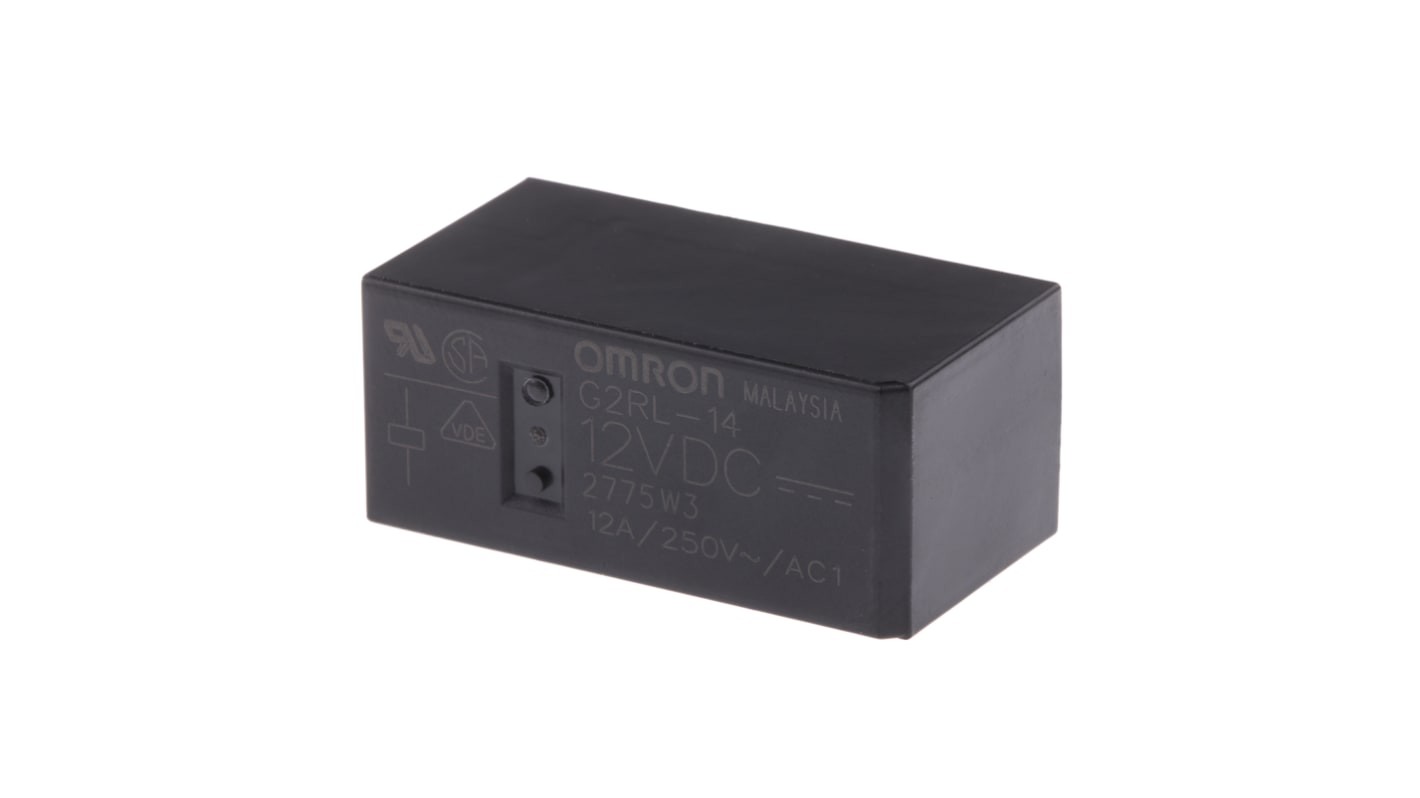 Omron PCB Mount Power Relay, 12V dc Coil, 12A Switching Current, SPDT