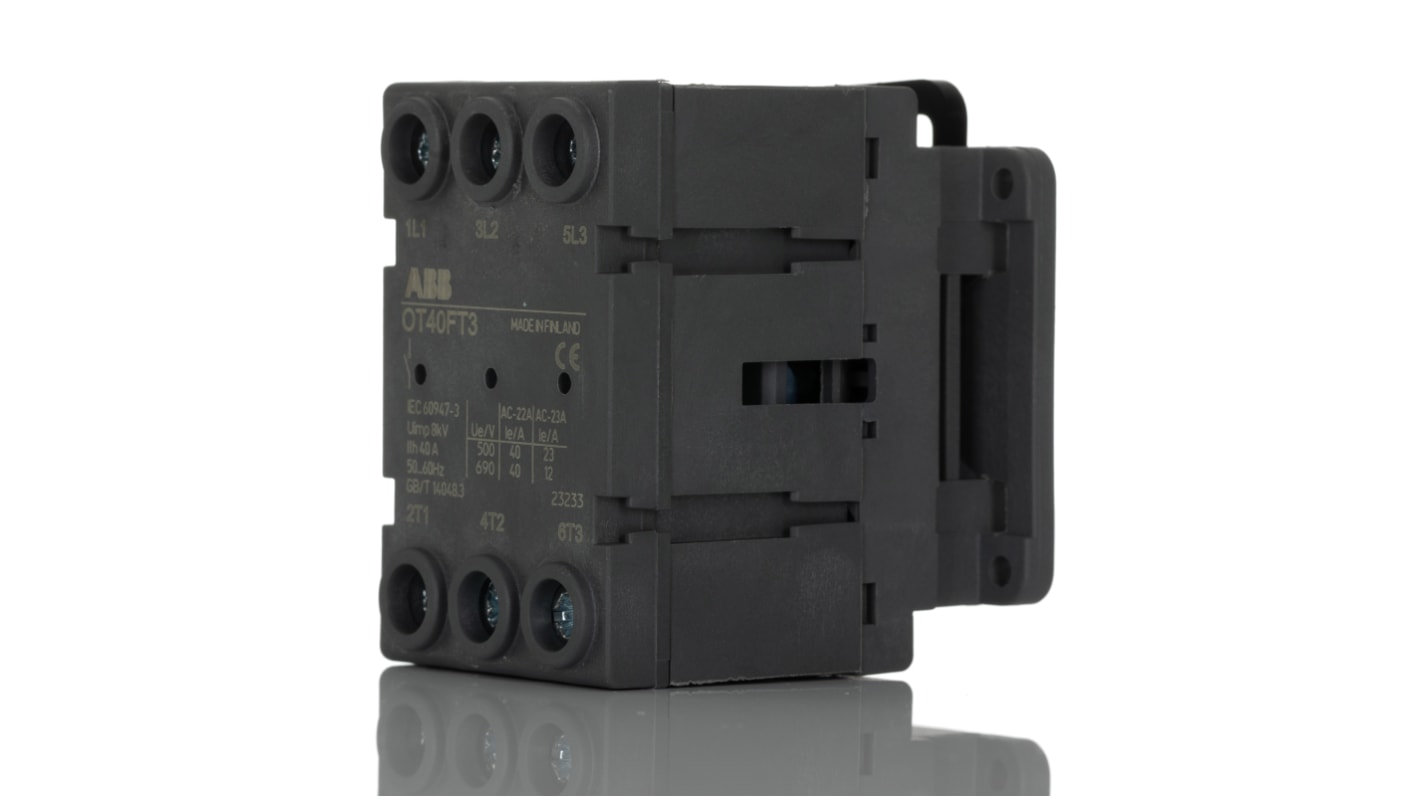 ABB 3P Pole Panel Mount Non Fused Isolator Switch - 40A Maximum Current, 11kW Power Rating, IP20