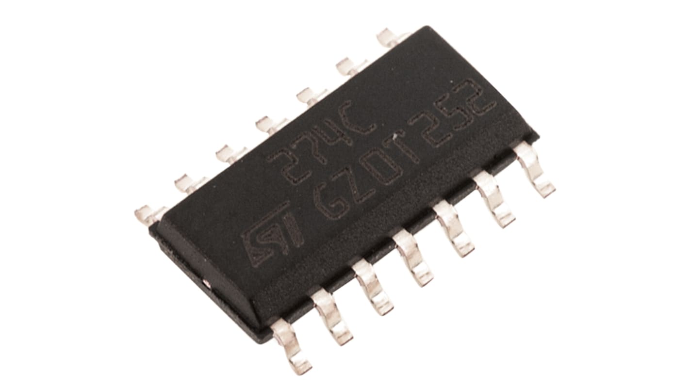 TS274CDT STMicroelectronics, Op Amp, 3.5MHz, 5 → 15 V, 14-Pin SOIC