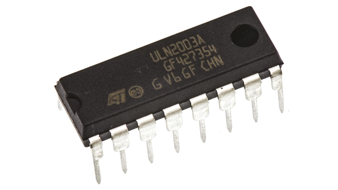 STMicroelectronics ULN2003A, 7-element NPN Darlington Transistor, 500 mA 50 V HFE:1000, 16-Pin PDIP