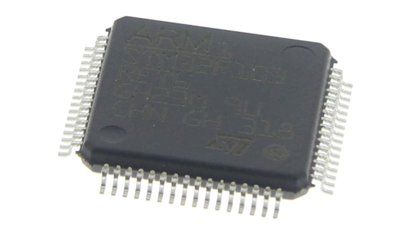 Mikrokontroler STMicroelectronics STM32F1 LQFP 64-pinowy Montaż powierzchniowy ARM Cortex M3 512 kB 32bit CAN:1 72MHz