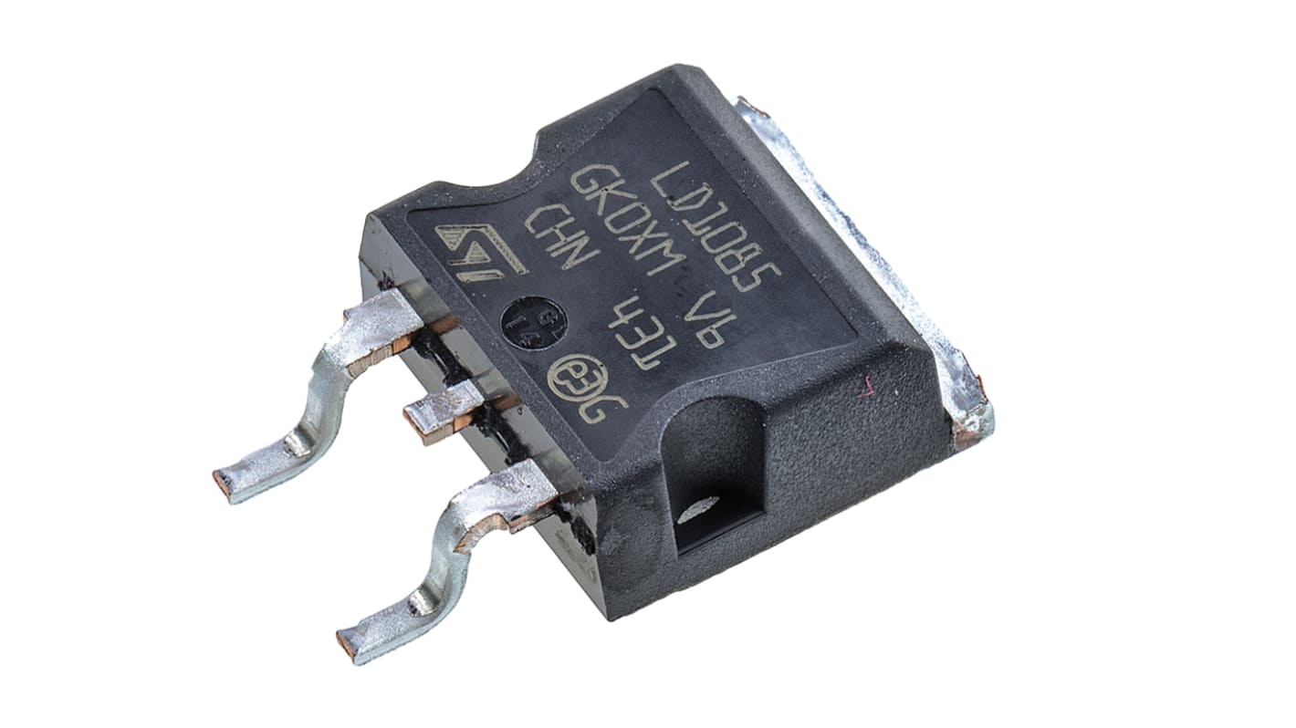 STMicroelectronics 電圧レギュレータ 低ドロップアウト電圧 1.25 → 28 V, 3-Pin, LD1085D2T-R
