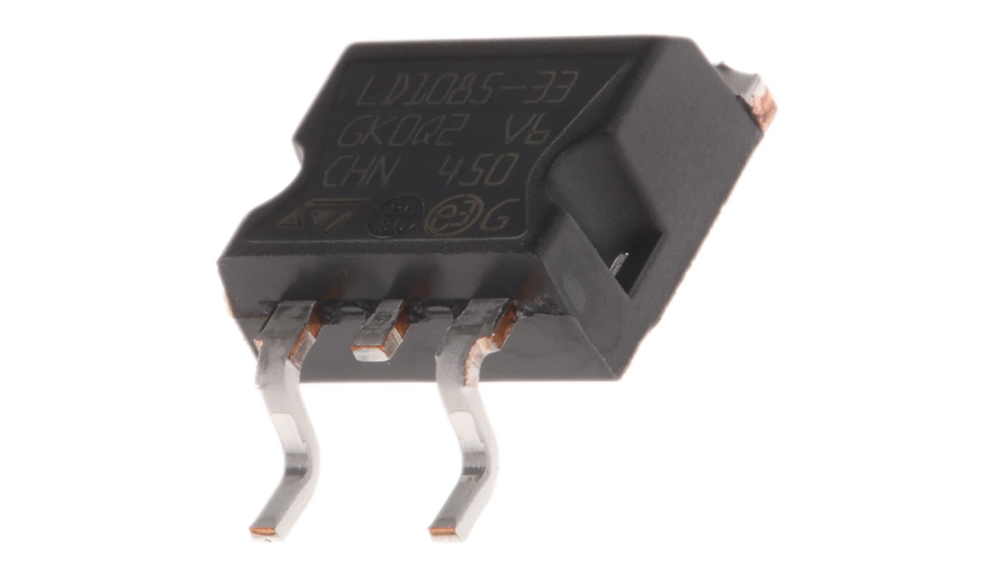 STMicroelectronics 電圧レギュレータ 低ドロップアウト電圧 3.3 V, 3-Pin, LD1085D2T33R