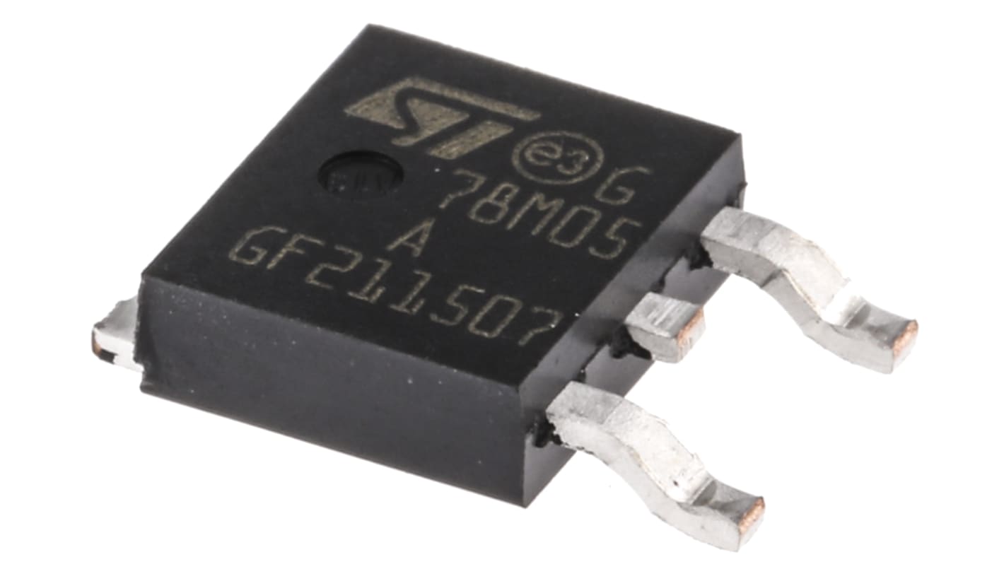 STMicroelectronics L78M05ACDT-TR, 1 Linear Voltage, Voltage Regulator 500mA, 5 V 3-Pin, DPAK