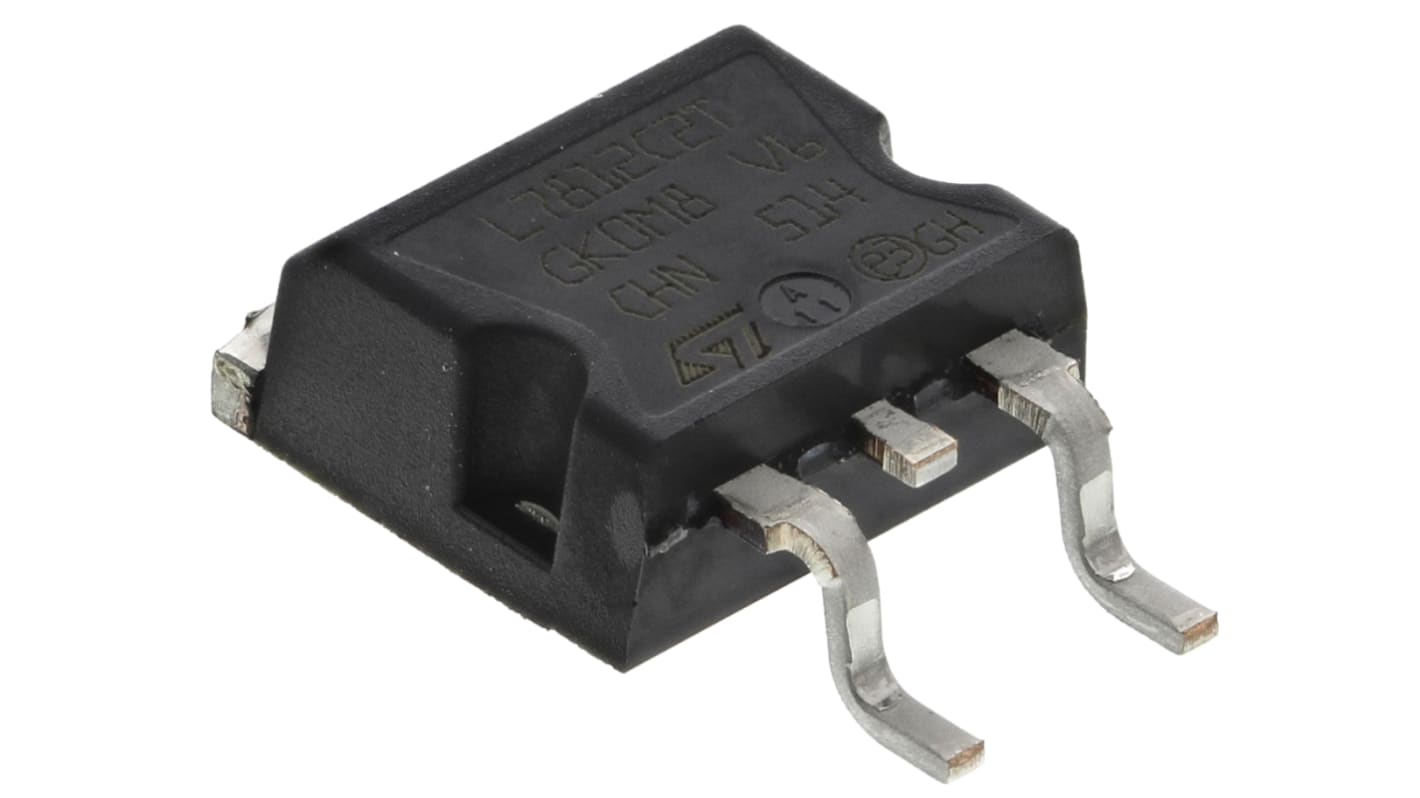 STMicroelectronics L7812CD2T-TR, 1 Linear Voltage, Voltage Regulator 1.5A, 12 V 3-Pin, D2PAK