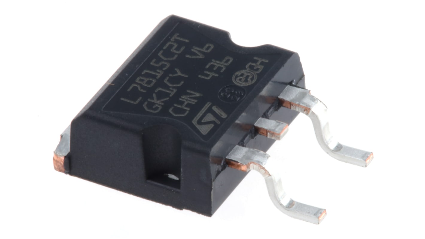 STMicroelectronics L7815CD2T-TR, 1 Linear Voltage, Voltage Regulator 1.5A, 15 V 3-Pin, D2PAK