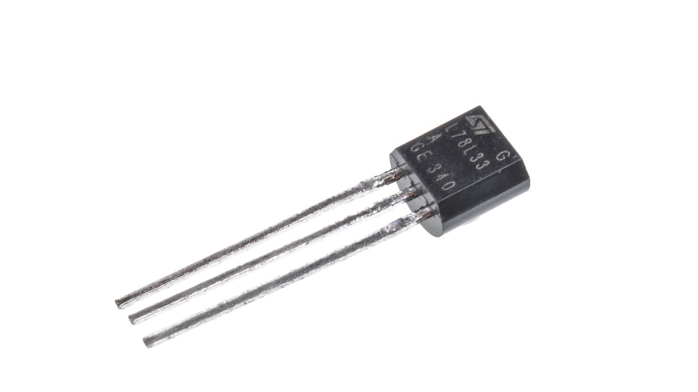 STMicroelectronics L78L33ACZ, 1 Linear Voltage, Voltage Regulator 100mA, 3.3 V 3-Pin, TO-92