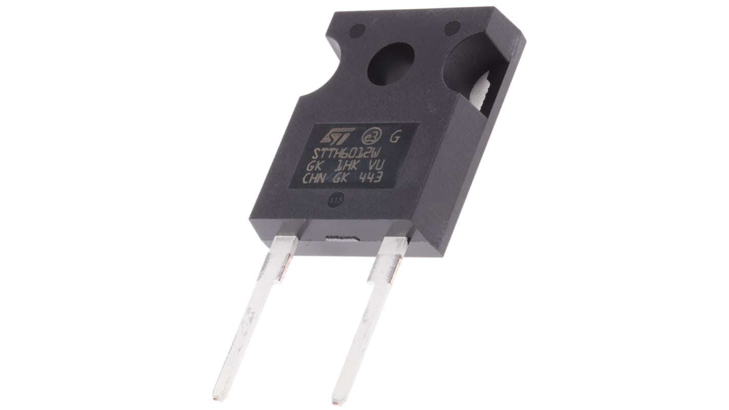 Dioda STTH6012W spínaná 60A 1200V Silikonový přechod 125ns, DO-247, počet kolíků: 2 2.25V