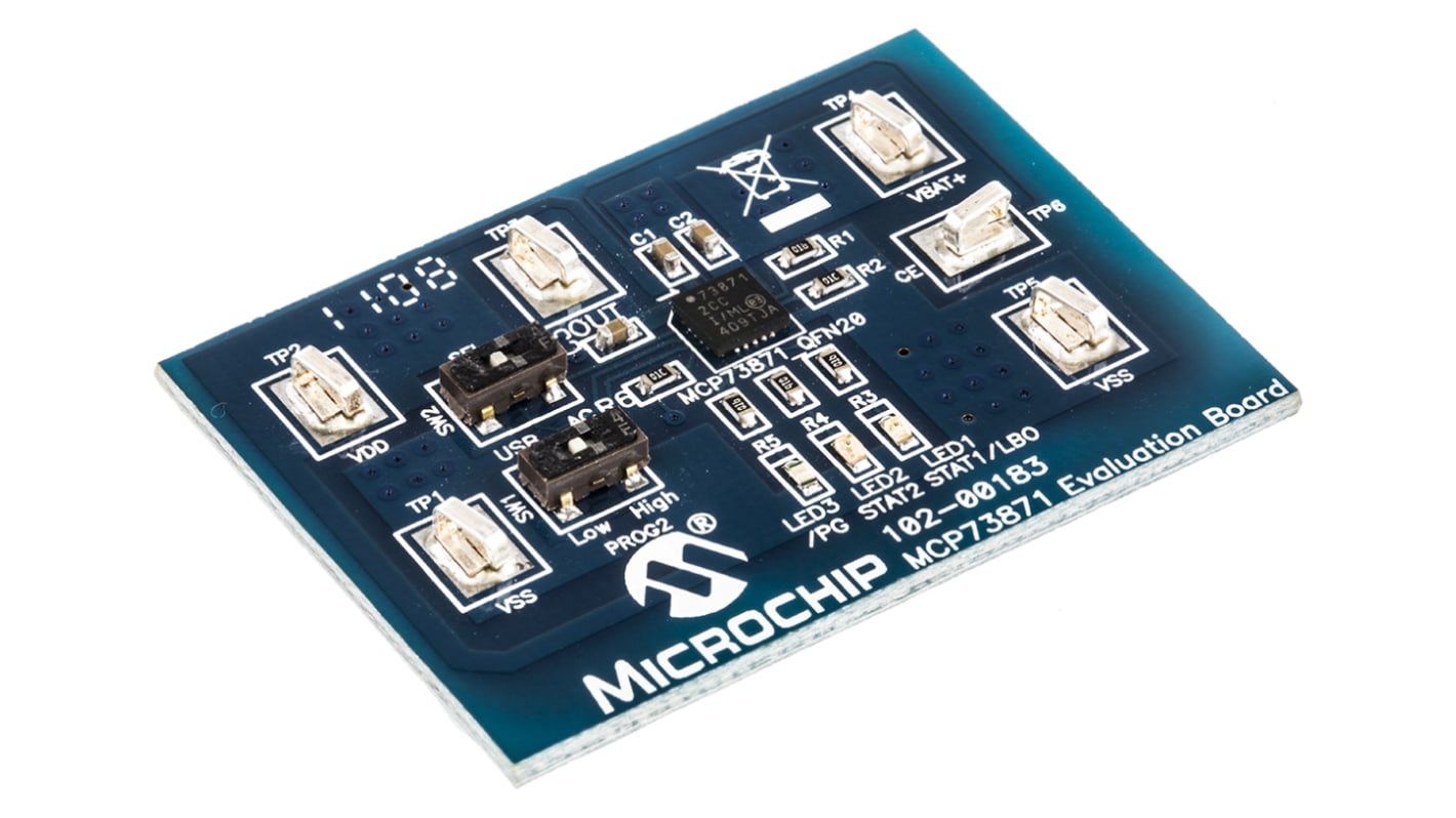 Carte d'évaluation Chargeur de batterie MCP73871