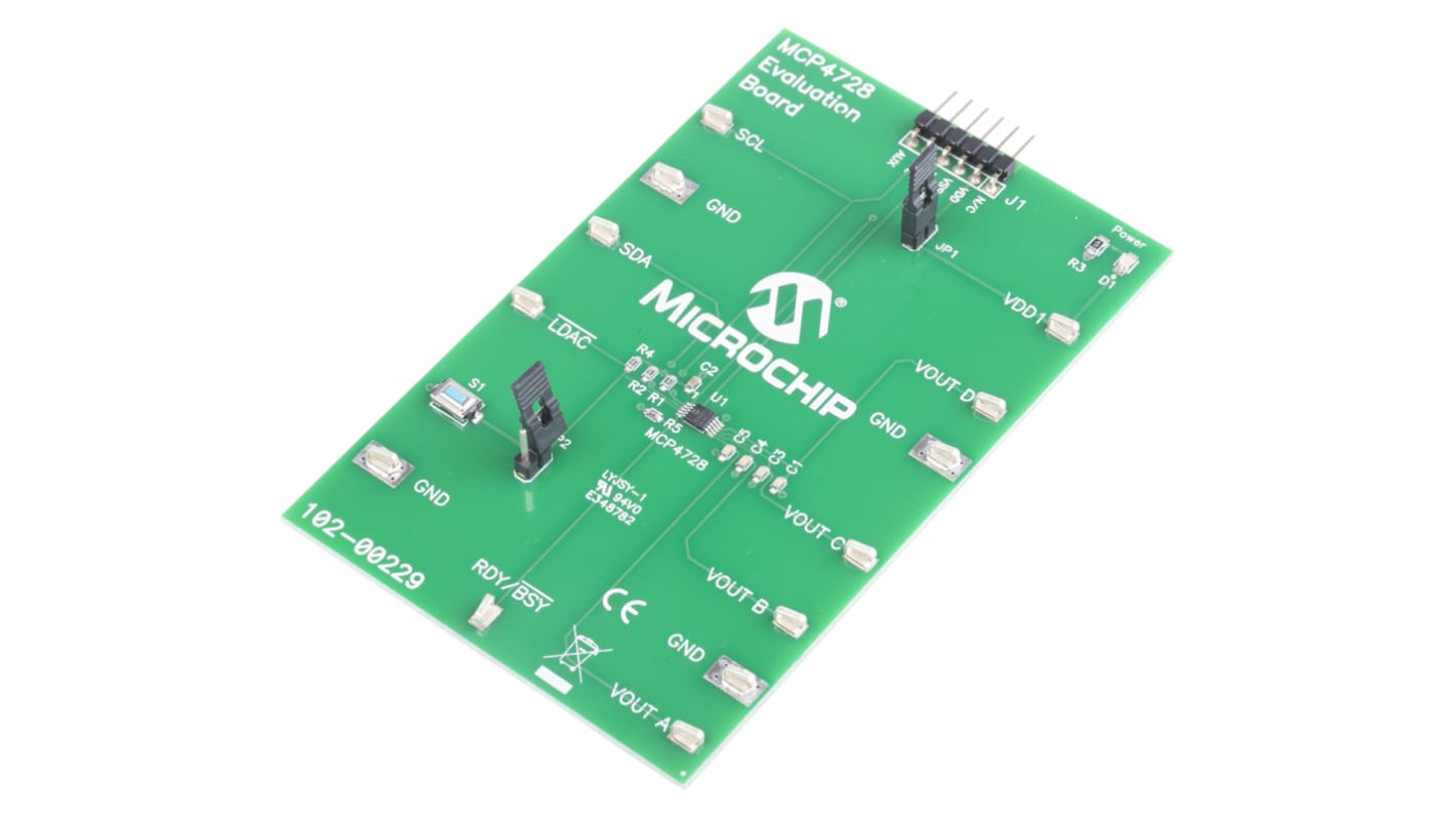 Kit di sviluppo DAC Microchip, 12 bit