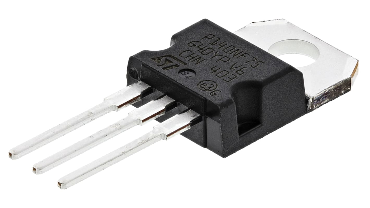N-Channel MOSFET, 120 A, 75 V, 3-Pin TO-220 STMicroelectronics STP140NF75