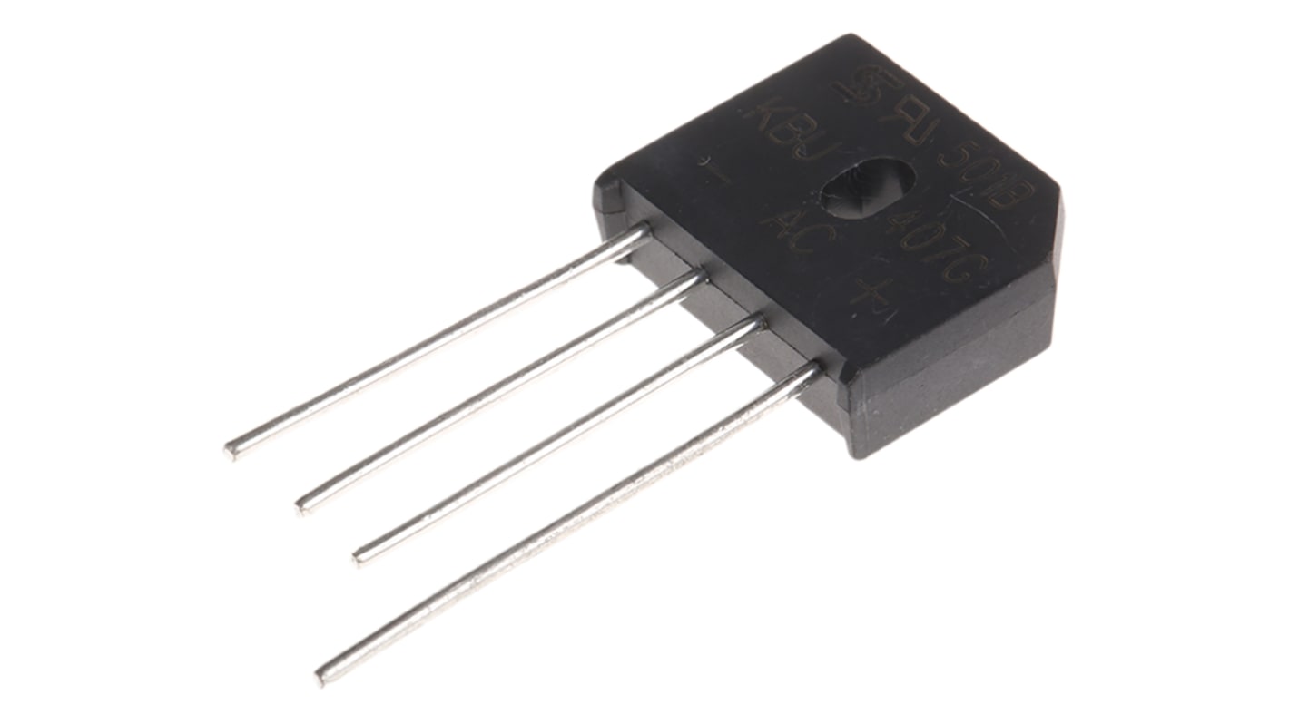 Taiwan Semiconductor 整流用 ブリッジダイオード 単相 4A, 1000V, 23.7 x 7.1 x 19.3mm, KBU407G