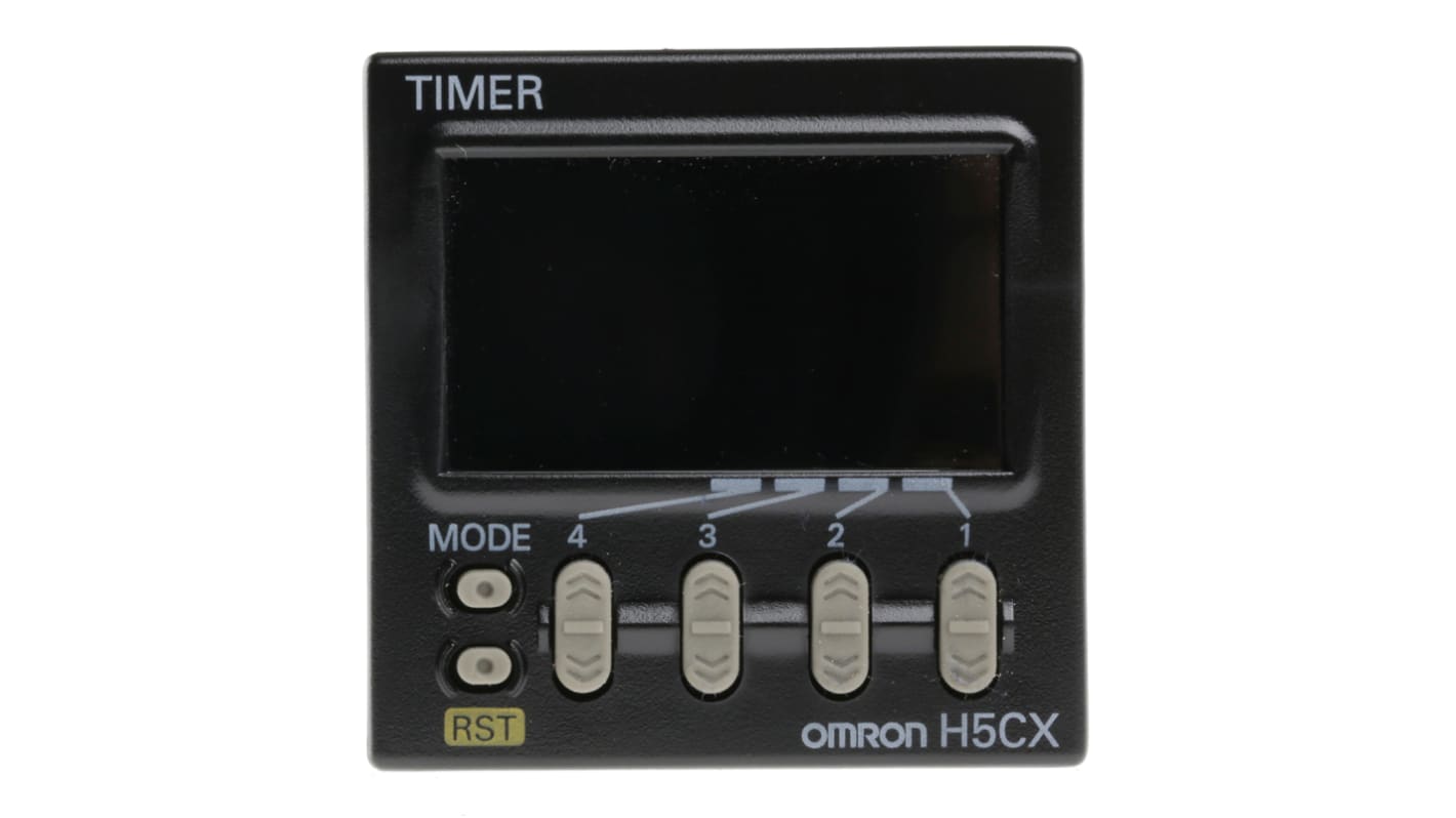 Omron H5CX Zeitrelais, Frontplattenmontage, 0.001 s → 9999h, 100 → 240V ac, 1 Kont. Multifunktion