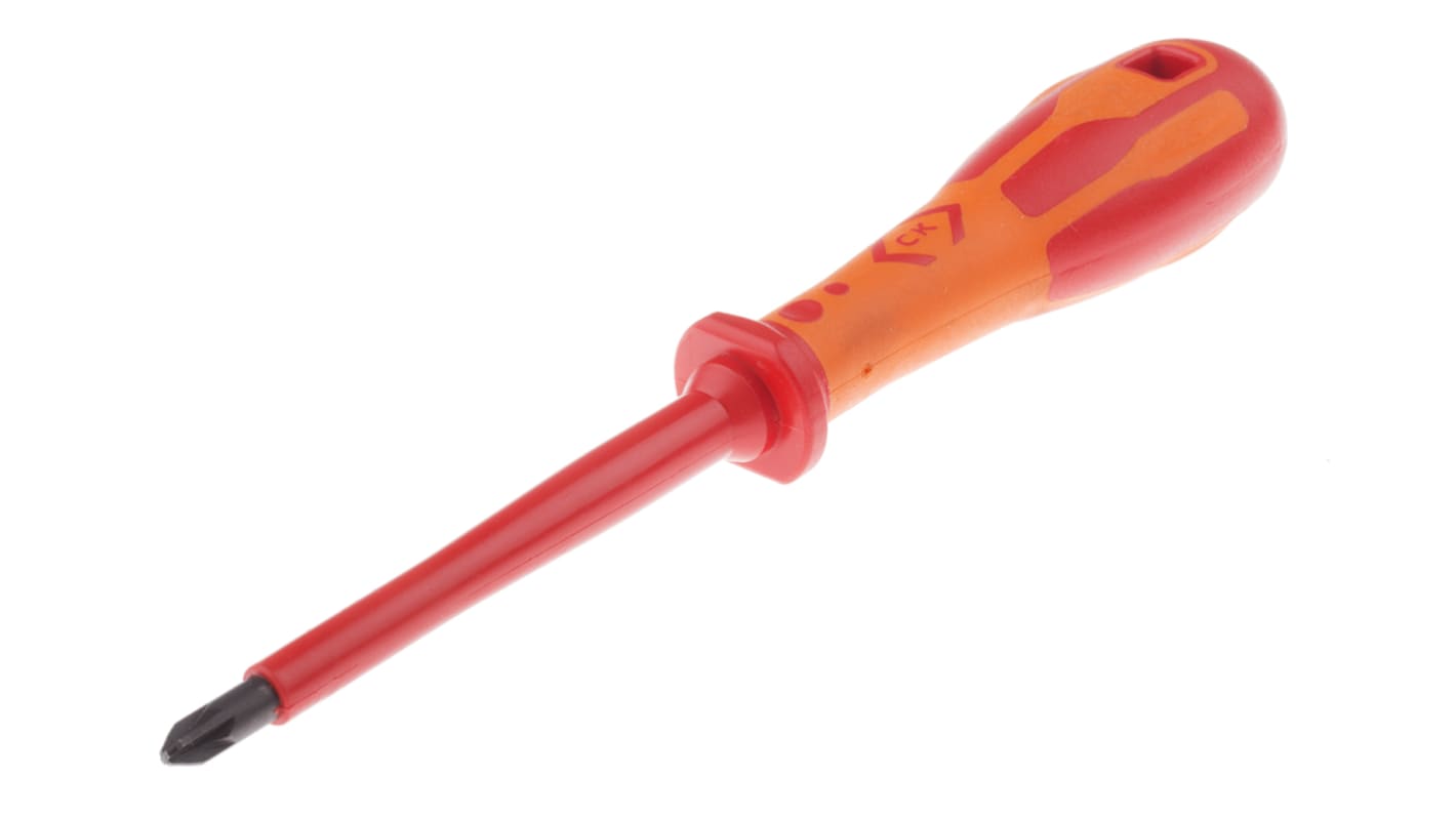 CK 100 mm Chrome Vanadium Molybdenum Steel VDE Screwdriver, Pozidriv MOD2 Tip, Bi-material