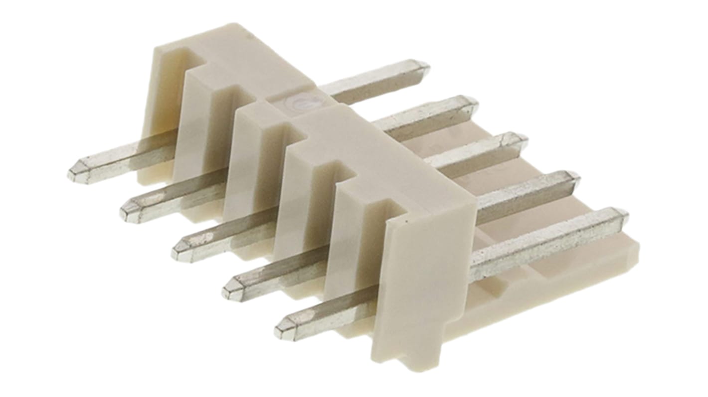 Molex Mini-Latch Series Straight Through Hole Pin Header, 5 Contact(s), 2.5mm Pitch, 1 Row(s), Unshrouded