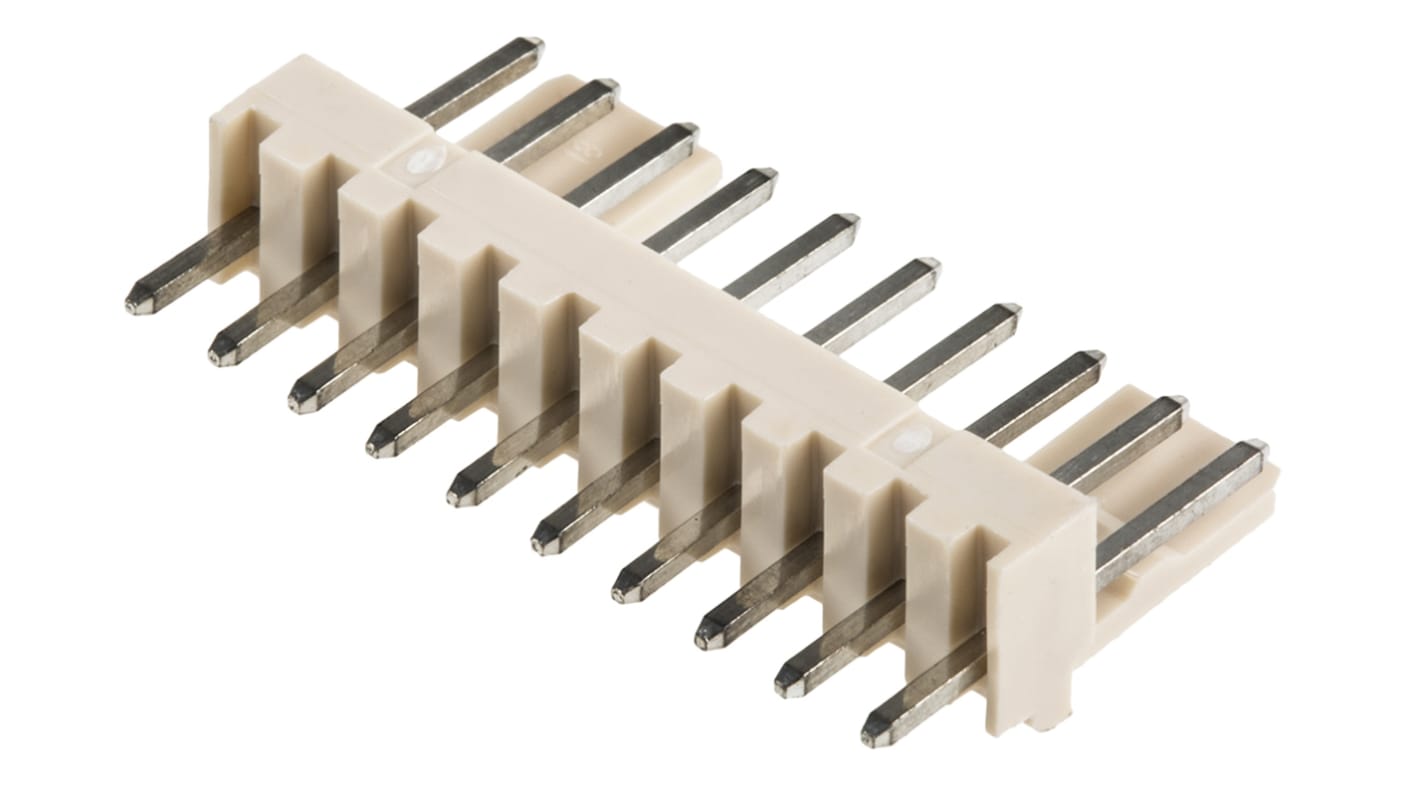 Molex Mini-Latch Series Straight Through Hole Pin Header, 10 Contact(s), 2.5mm Pitch, 1 Row(s), Unshrouded