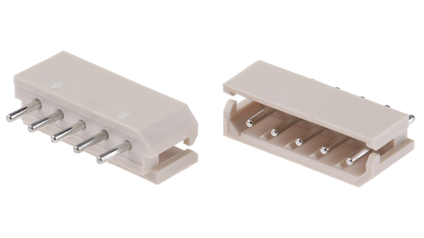 Conector macho para PCB Molex serie SPOX de 5 vías, 1 fila, paso 2.5mm, para soldar, Montaje en orificio pasante