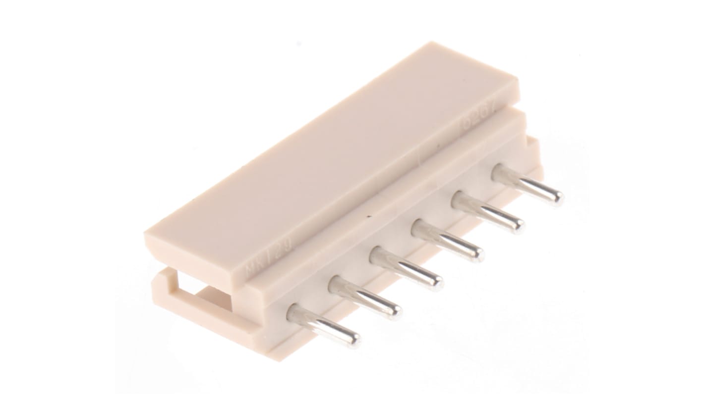 Embase pour CI Molex, SPOX, 6 pôles , 2.5mm 1 rangée, 3.0A, Droit