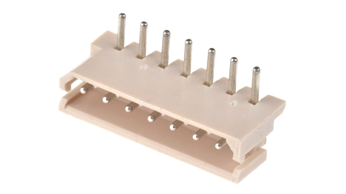 Molex SPOX Series Right Angle Through Hole PCB Header, 7 Contact(s), 2.5mm Pitch, 1 Row(s), Shrouded