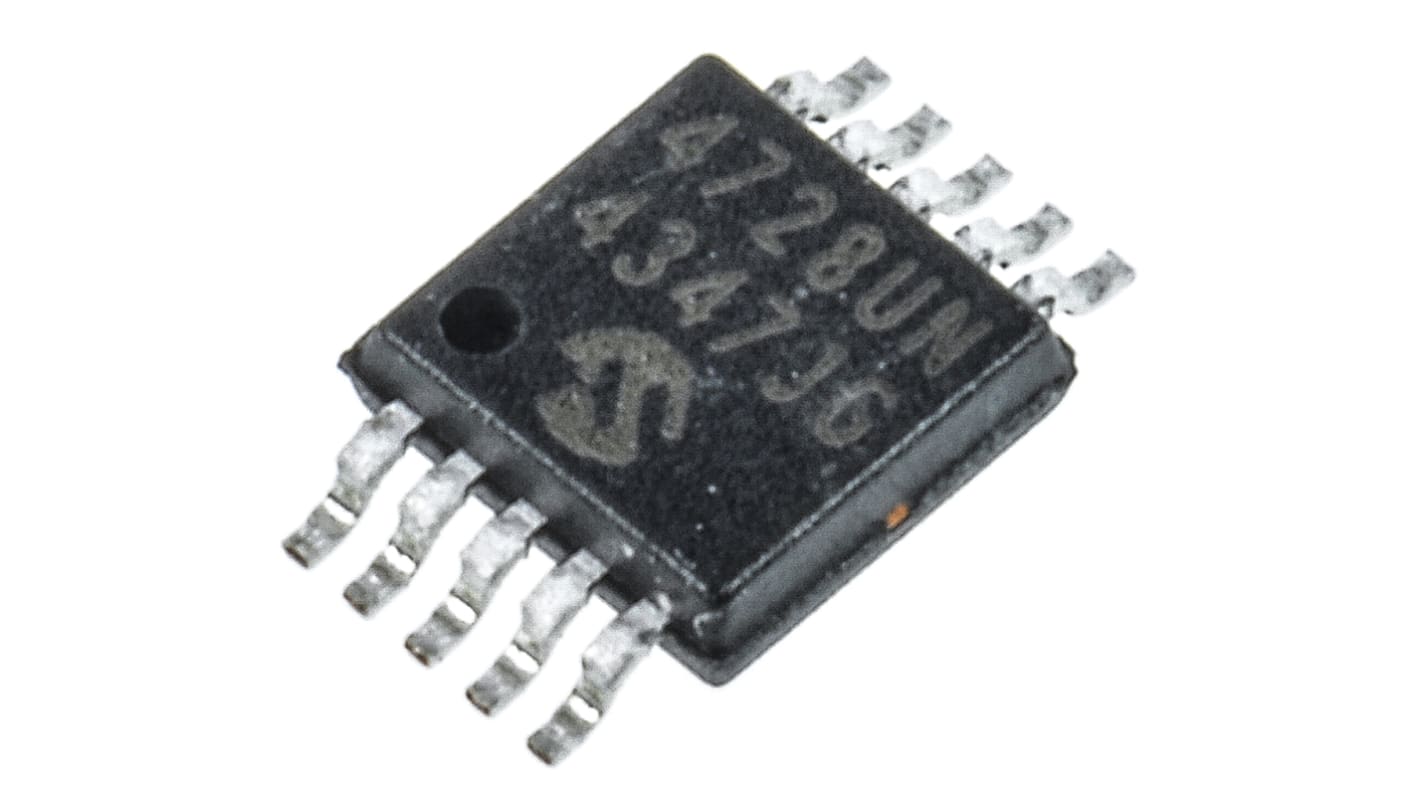 MCP4728-E/UN, DAC Quad 12 bit ±3%FSR Seriel (I2C), 10 ben, MSOP