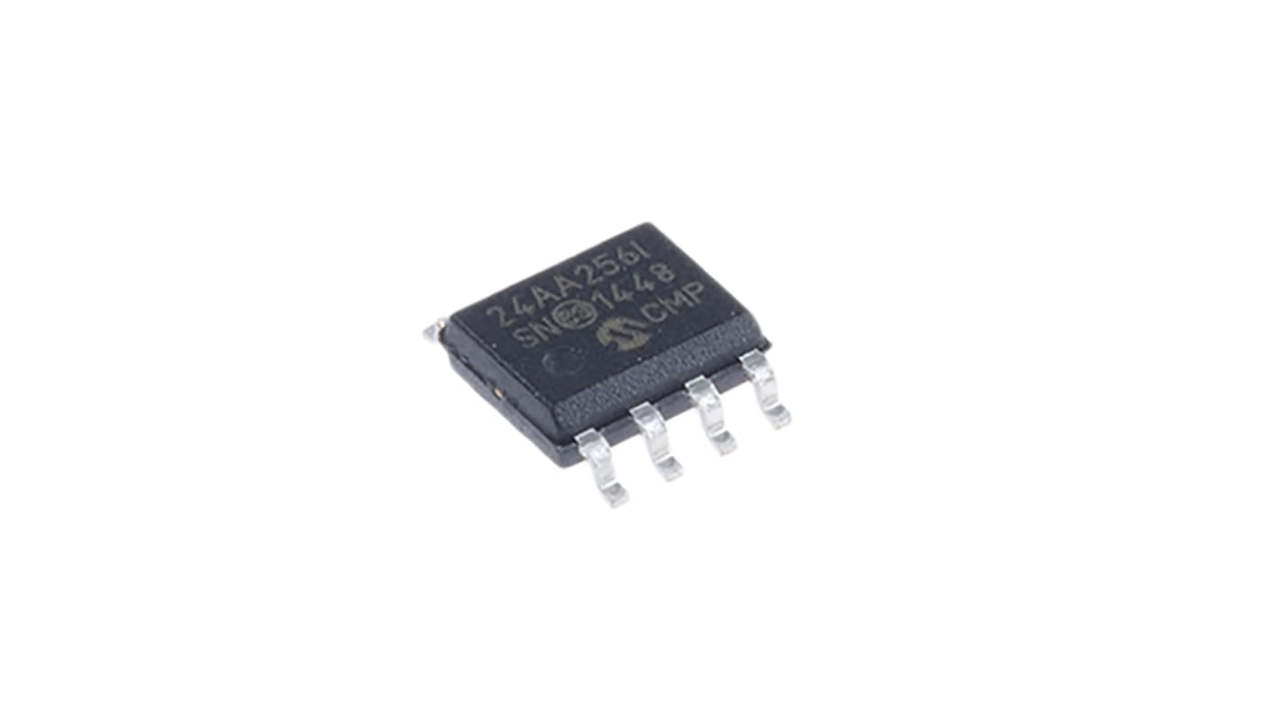 Mémoire EEPROM en série, 24AA256-I/SN, 256Kbit, Série-I2C SOIC, 8 broches, 8bit