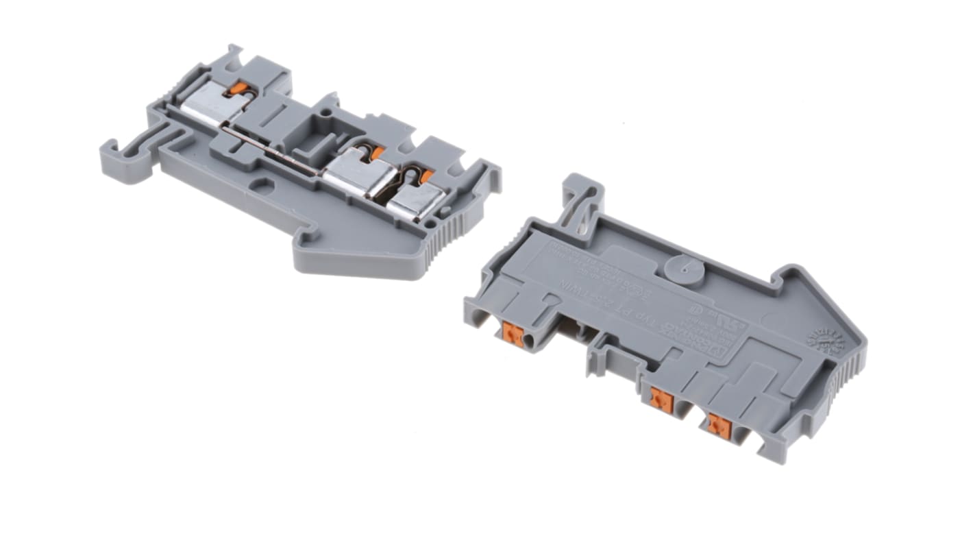 Phoenix Contact PT 2.5-TWIN Reihenklemme Einfach Grau, 0.14 → 4mm², 800 V / 24A, Einstecken