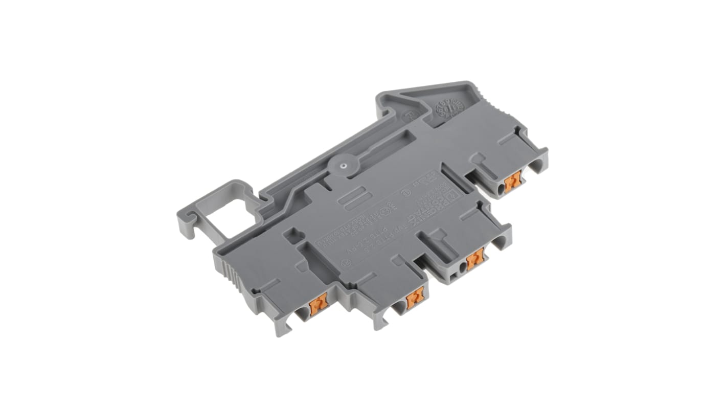 Phoenix Contact PTTB 2.5 Series Grey Double Level Terminal Block, 0.14 → 4mm², Double-Level, Push In