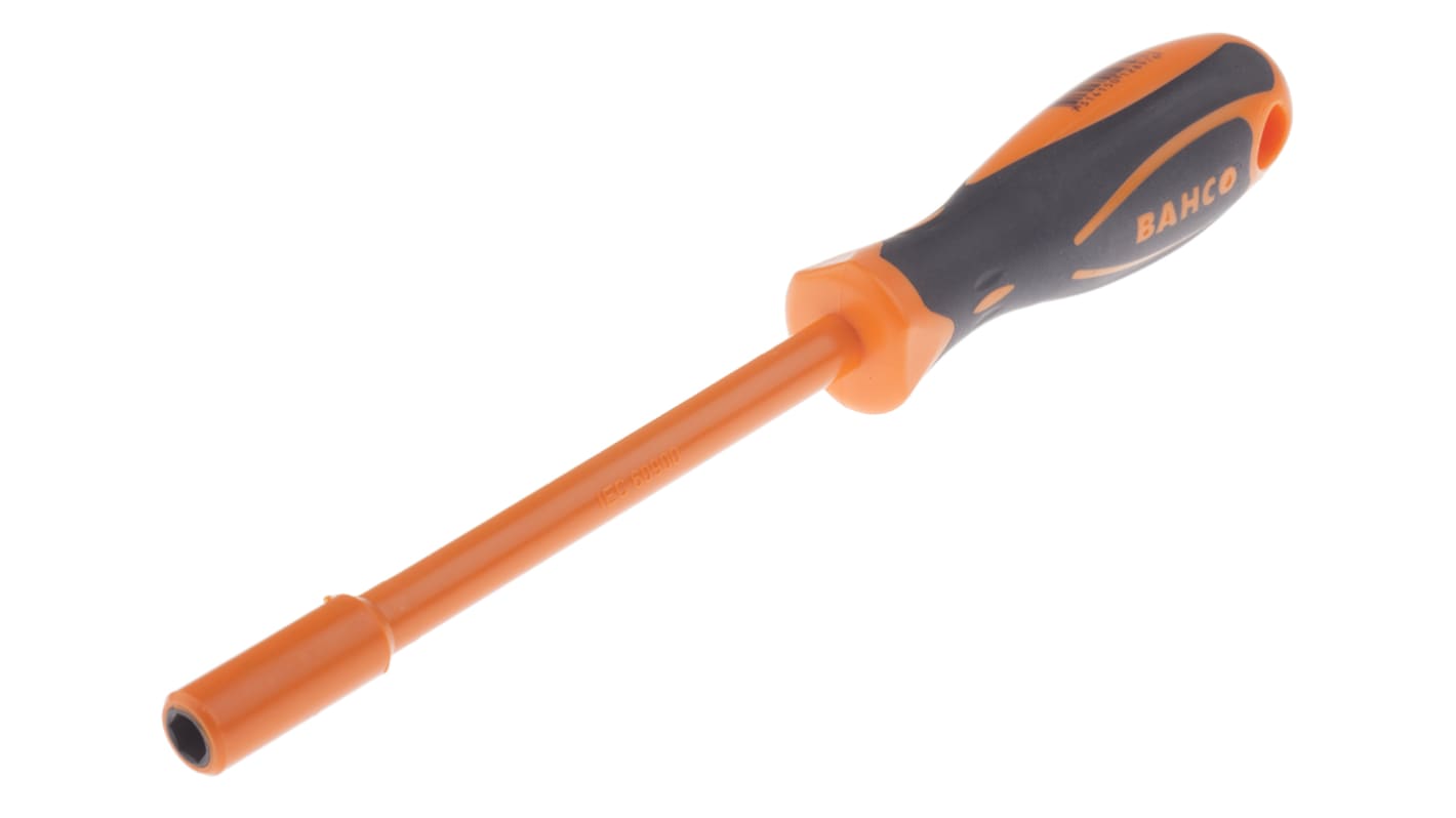 Bahco Hexagon Nut Driver, 6 mm Tip, VDE/1000V, 125 mm Blade, 225 mm Overall