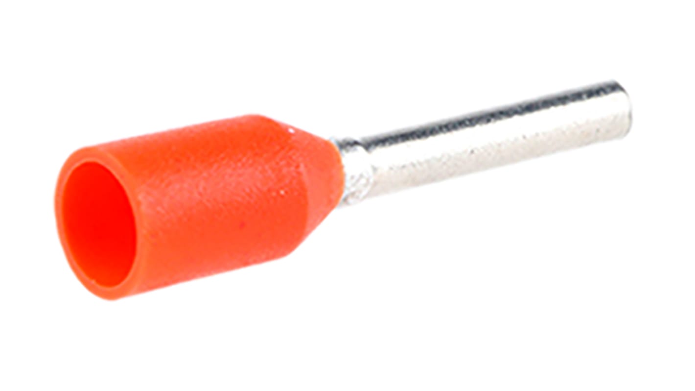 JST GTR Aderendhülsen bis 0.5mm², Stift ø 1mm, Orange, PP, 8mm, 14mm, Isoliert, 20AWG max.