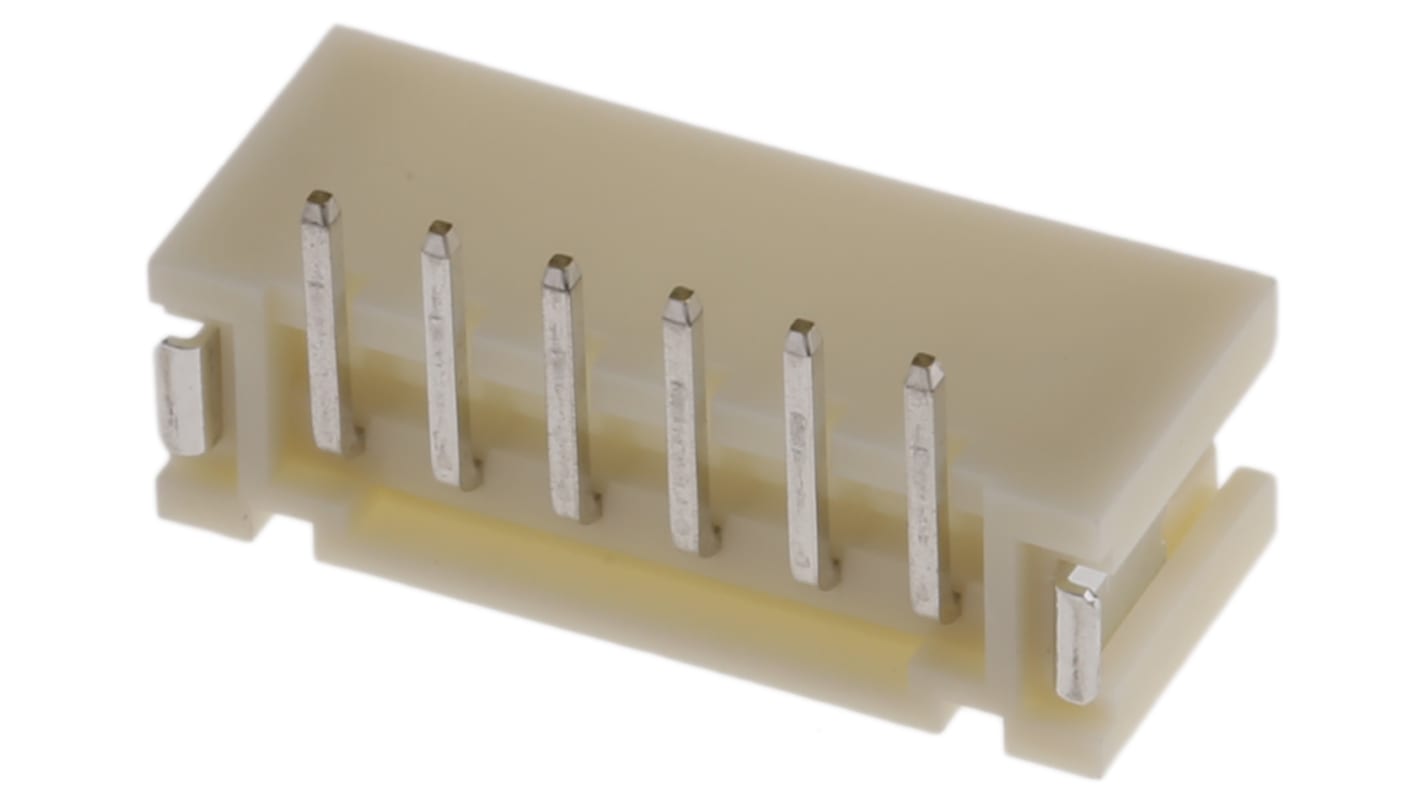 JST PH Leiterplatten-Stiftleiste Gerade, 6-polig / 1-reihig, Raster 2.0mm, Kabel-Platine, Lötanschluss-Anschluss, 2.0A,