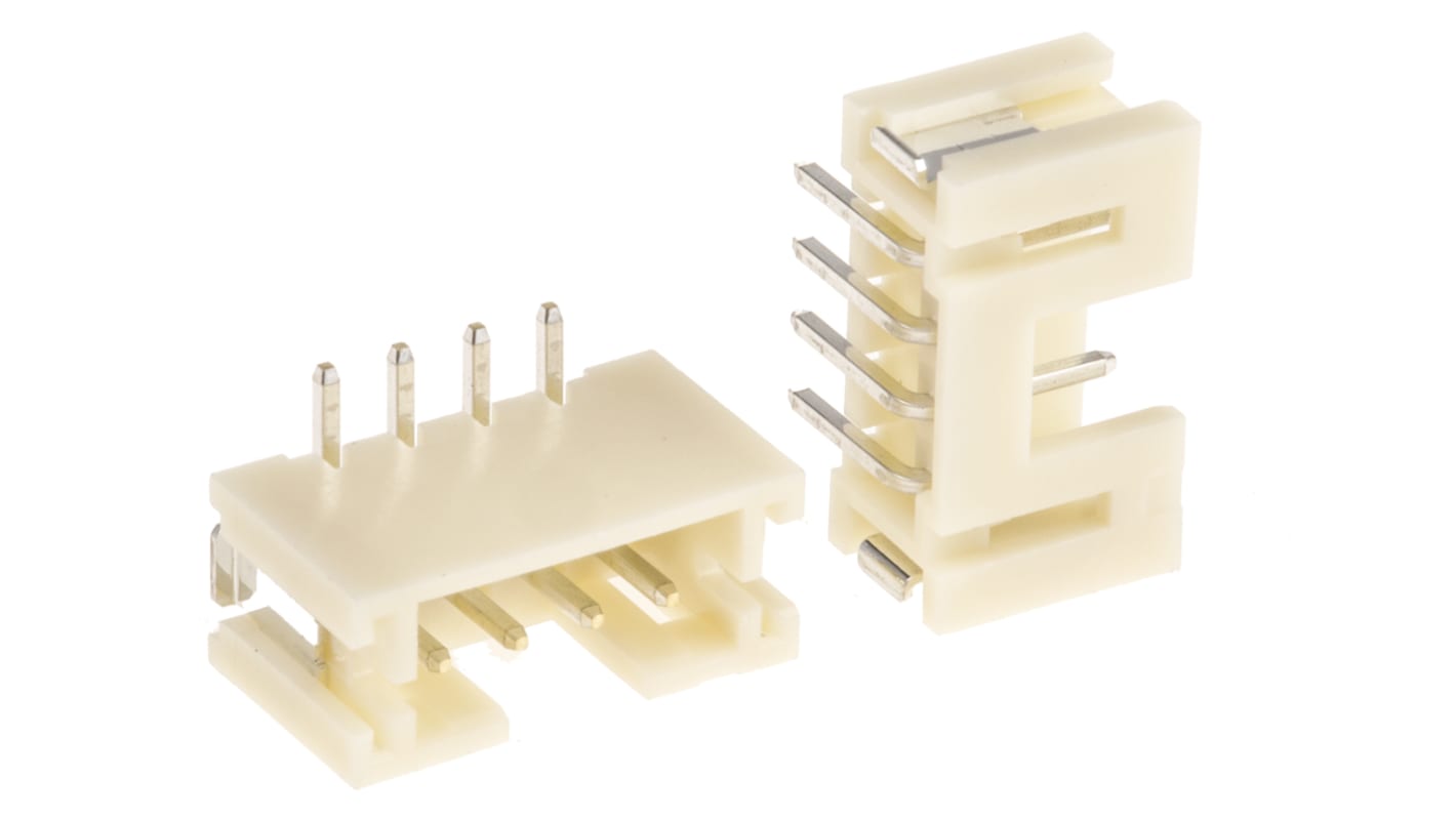 Conector macho para PCB JST serie PH de 4 vías, 1 fila, paso 2.0mm, para soldar, Montaje Superficial