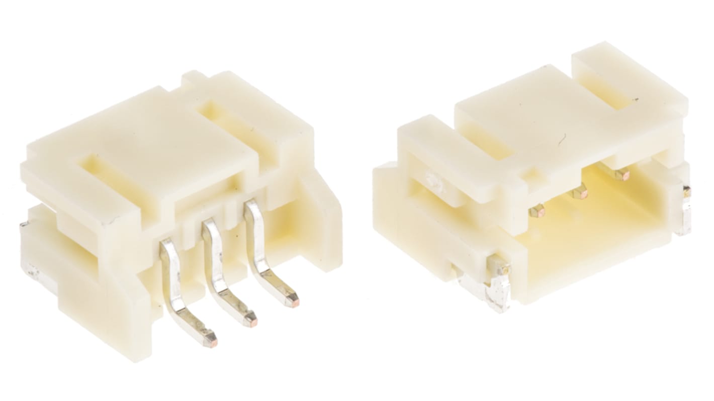 JST PH Series Right Angle Surface Mount PCB Header, 3 Contact(s), 2.0mm Pitch, 1 Row(s), Shrouded