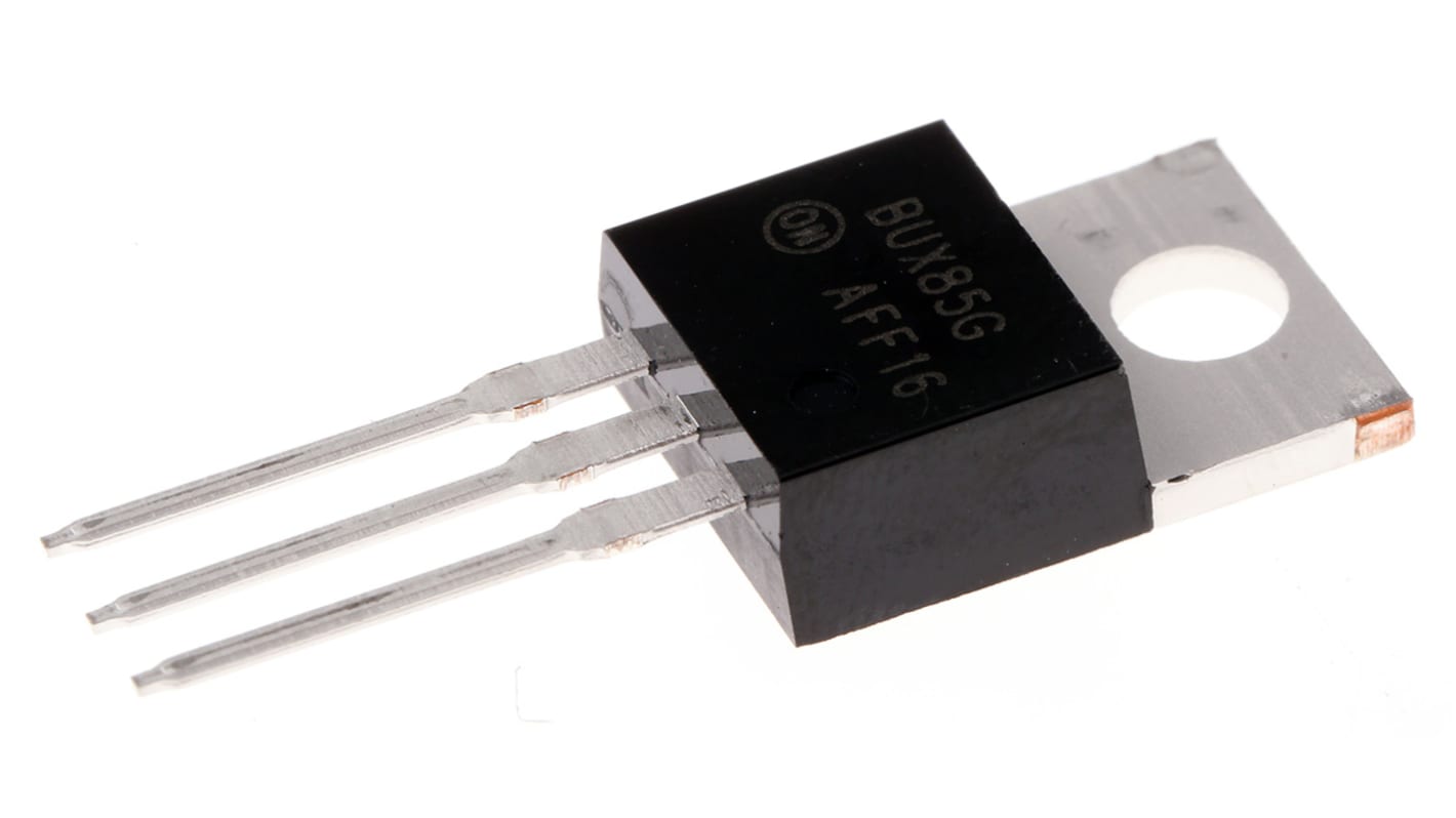 onsemi BUX85G THT, NPN Transistor 450 V / 2 A 4 MHz, TO-220AB 3-Pin